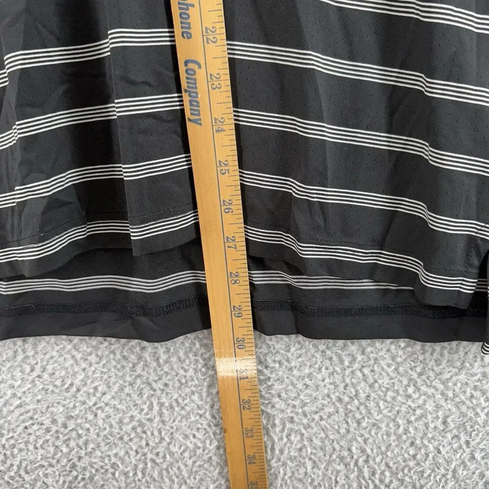 CALLAWAY Opti Dri Black Short Sleeve Striped Polo‎ Golf Shirt Mens Medium